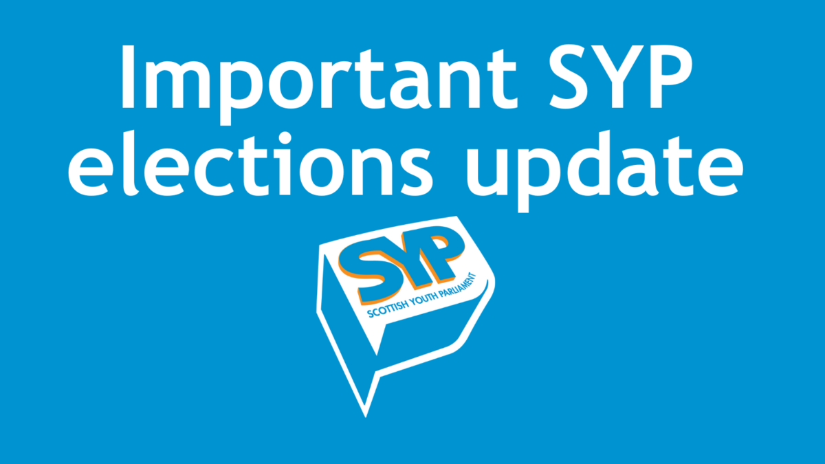 Blue graphic with writing that says 