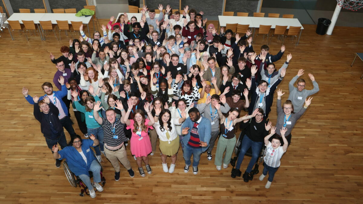 MSYPs in Orkney at SYP's 79th National Sitting with their hands in the air