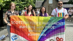 MSYPs and staff at Pride