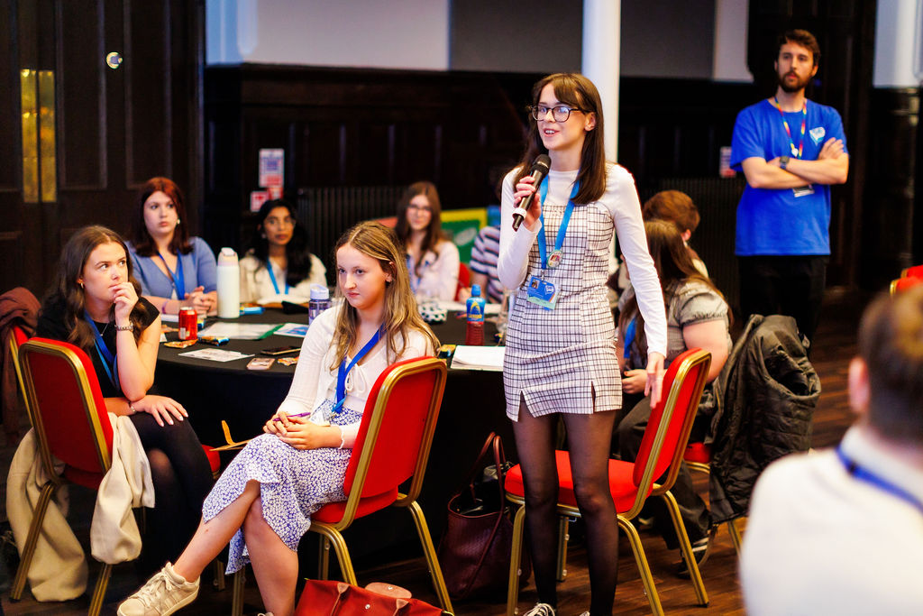 Ella Quinn MSYP at SYP's 83rd National Sitting in Paisley, Glasgow.