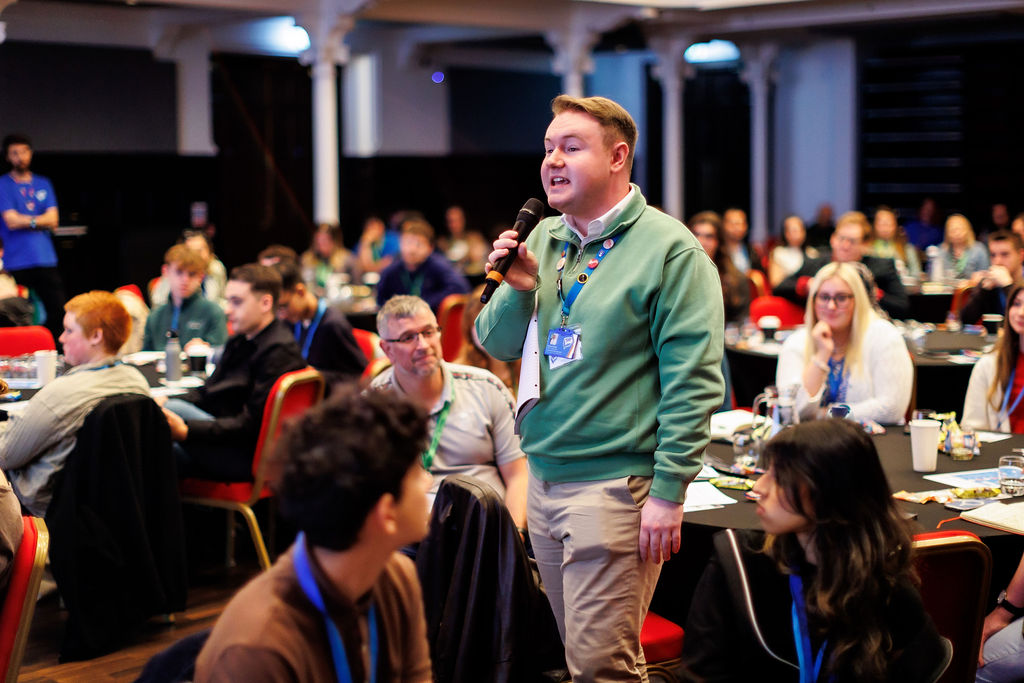 Marcus Flucker MSYP at SYP's 83rd National Sitting in Paisley, Glasgow.