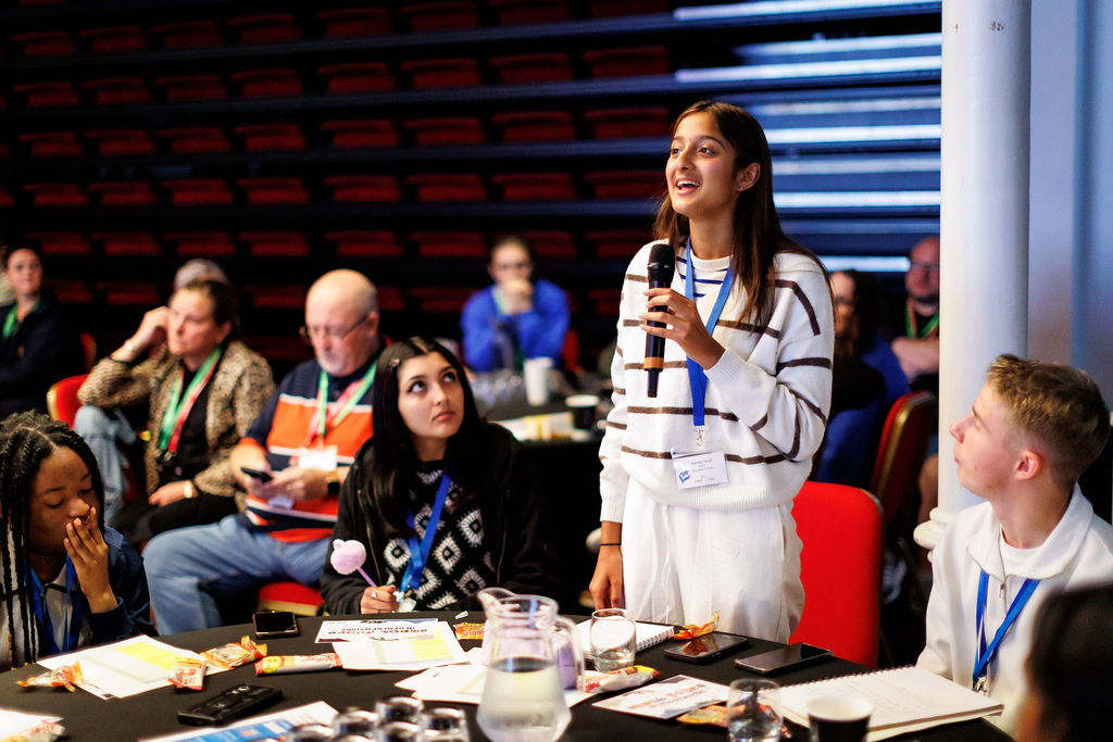Rajsee Saraf MSYP at SYP's 83rd National Sitting in Paisley, Glasgow.