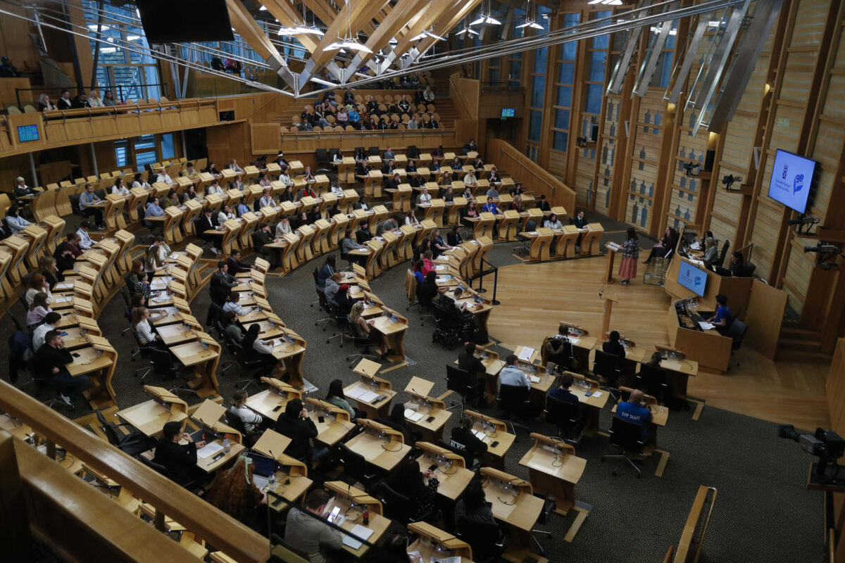 fbpic- Scottish Youth Parliament. Day two of the Scottish Youth Parliament (SYP) sitting today at the Scottish Parliament Holyrood Edinburgh. Scotland Scottish politics. Saturday 2 November 2024.